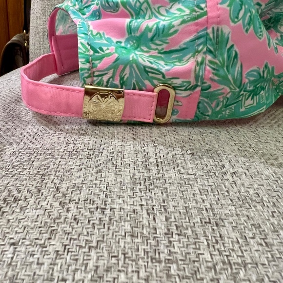 NWOT Lilly Pulitzer Run Around Hat Baseball Cap Mandevilla Pink Sands Paradise - Picture 4 of 4